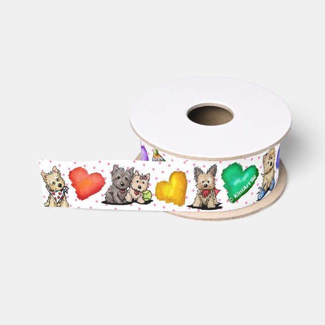 KiniArt™ Cairn Terrier Puppy-Liebe Ripsband (Spule)