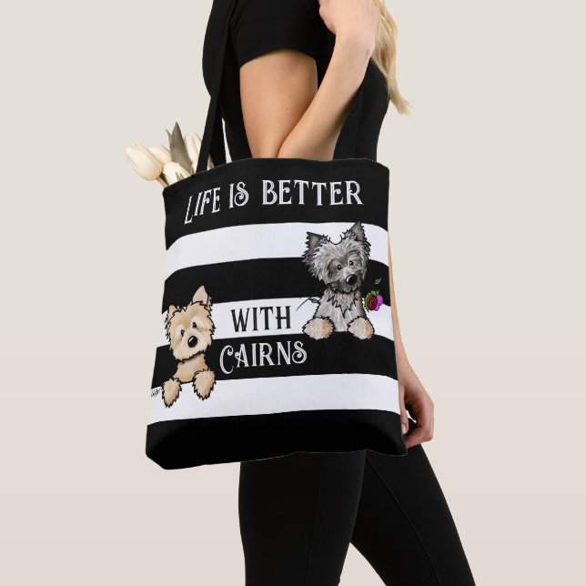 KiniArt Cairn Terriers Tote Bag Tasche (Von Nahem)