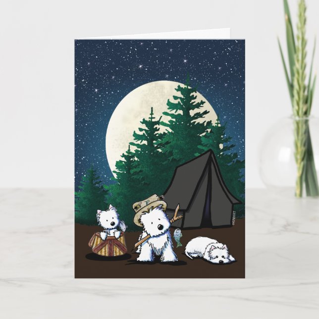 KiniArt Camping Westies Karte (Vorderseite)