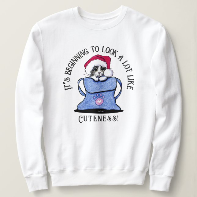 KiniArt Cat Christmas Sweatshirt (Design vorne)