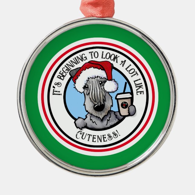 KiniArt Cesky Terrier Ornament Aus Metall (Vorne)