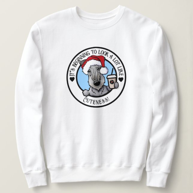 KiniArt Cesky Terrier Sweatshirt de Noël (Design devant)