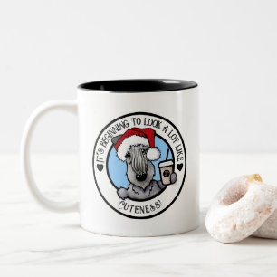 KiniArt Cesky Terrier Weihnachten Zweifarbige Tasse
