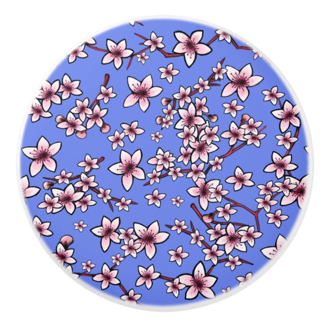 KiniArt Cherry Blüten Keramikknauf (Vorderseite)