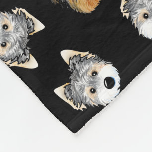 KiniArt Chewie Cosmo Portraits auf der schwarzen D Fleecedecke