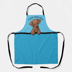 KiniArt Chocolate Labrador All-over Print-Schürze Schürze