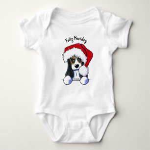 KiniArt Christmas Basset Baby Strampler