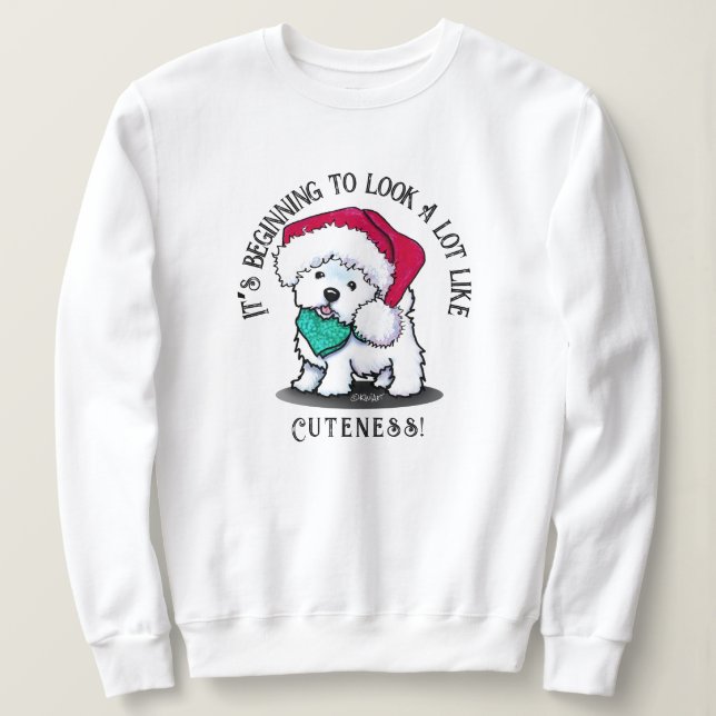 KiniArt Christmas Cutieface Westie Sweatshirt (Design vorne)