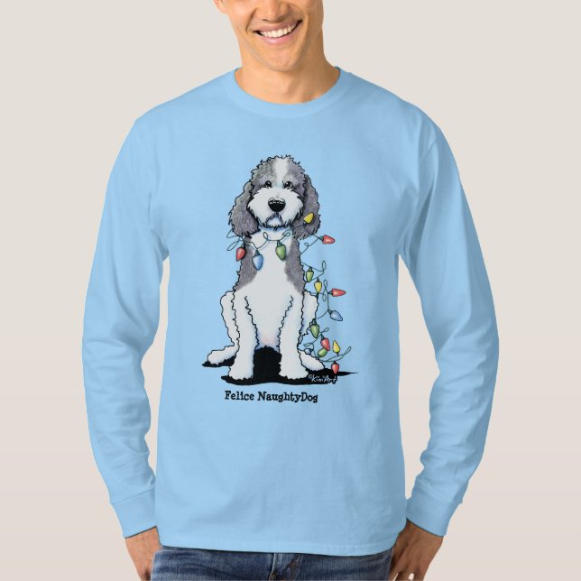 KiniArt Christmas Parti Doodle T-Shirt (Vorderseite)