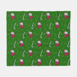KiniArt Christmas Westie Terrier Fleece Blanket