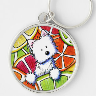 KiniArt Citrus Westie Schlüsselanhänger