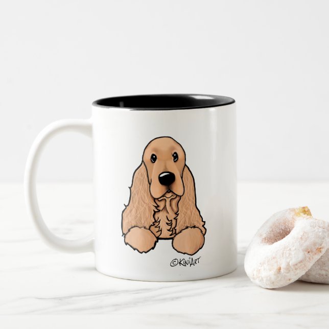 KiniArt Cocker Spaniel Mug (Avec donut)