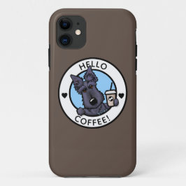 KiniArt Coffee Scottie Case-Mate iPhone Case