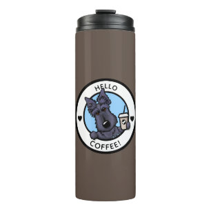KiniArt Coffee Scottie Thermal Tumbler Thermosbecher