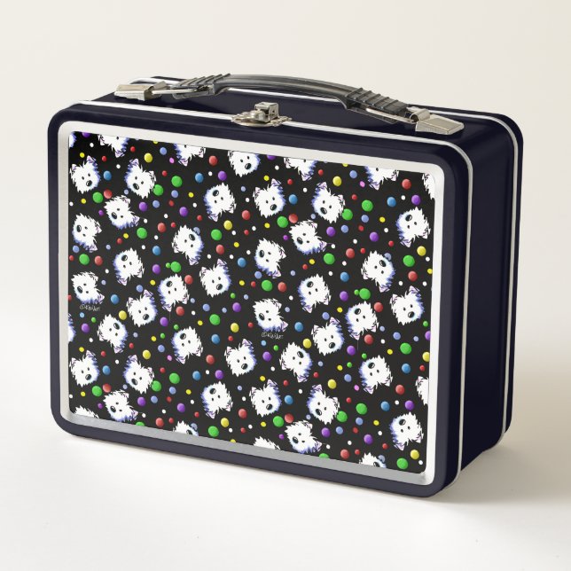 KiniArt Confetti Westie Lunchbox (Vorderseite)