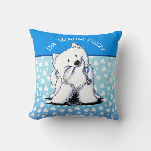 KiniArt Coussin de lancer Samoyède Docteur