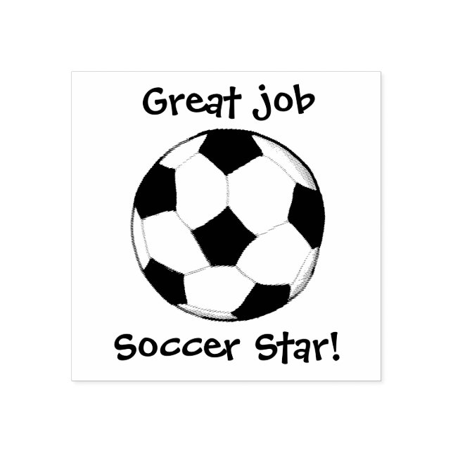KiniArt Custom Soccer Ball Gummistempel (Prägung)