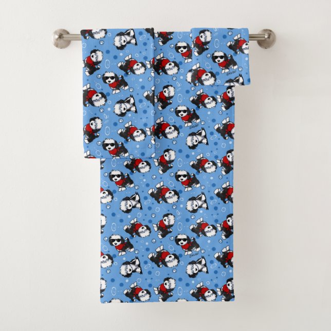 KiniArt Cutieface Ensemble de serviettes de bain H (En situation)