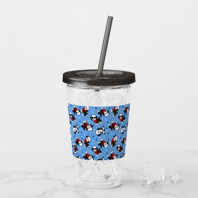 KiniArt Cutieface Havanese Acrylic Tumbler Acryltrinkbecher (Rückseite Ice)