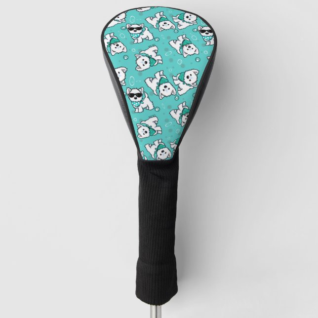 KiniArt Cutieface Westie Golf Headcover (Vorderseite)