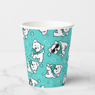 KiniArt Cutieface Westies Pappbecher