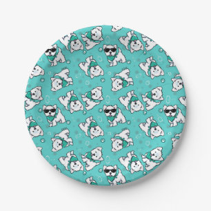 KiniArt Cutieface Westies Pappteller