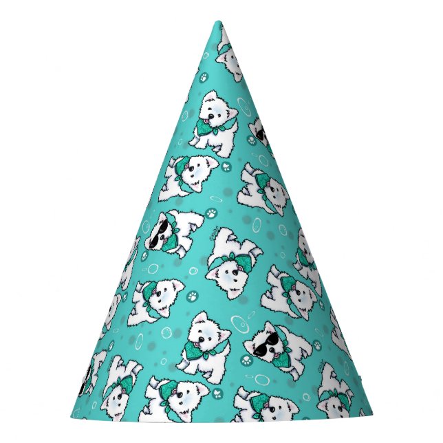 KiniArt Cutieface Westies Partyhütchen (Vorderseite)