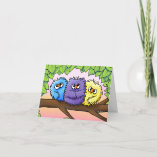 KiniArt Ditzy Chicks Dankeskarte