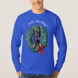 KiniArt Dobermann Weihnachtswelpe T-Shirt