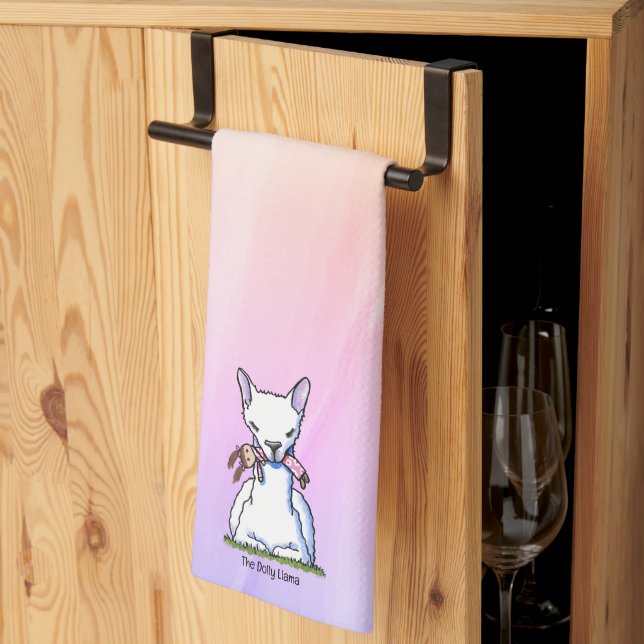 KiniArt Dolly Llama Geschirrtuch (Drittel gefaltet)