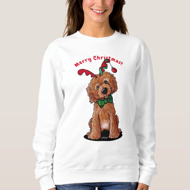 KiniArt DoodleMoji Sweatshirt de Noël (Devant)