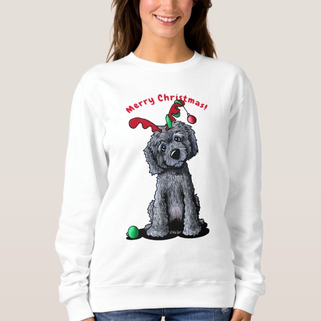 KiniArt DoodleMoji Sweatshirt de Noël (Devant)