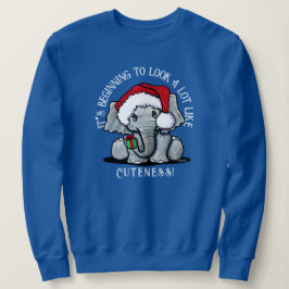 KiniArt Elephant Christmas Sweatshirt