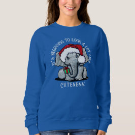 KiniArt Elephant Christmas Sweatshirt