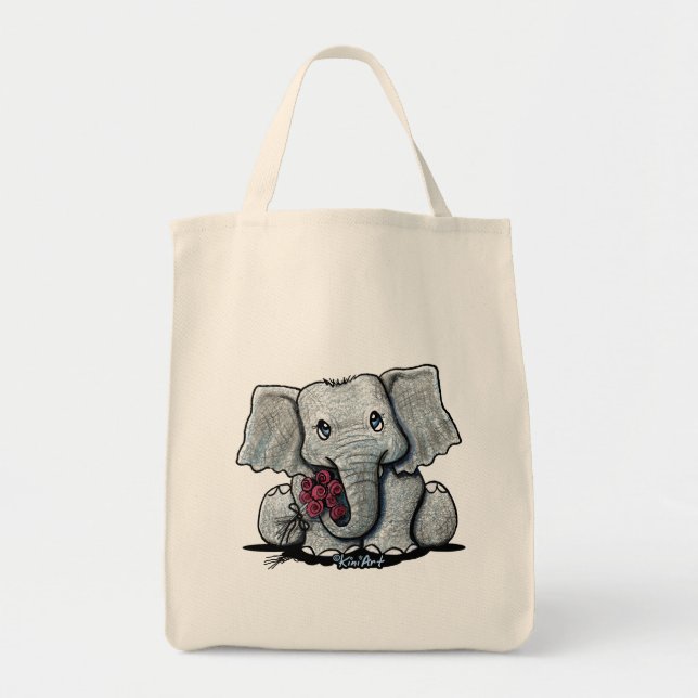 KiniArt Elephant Lebensmitteltasche Tragetasche (Vorne)