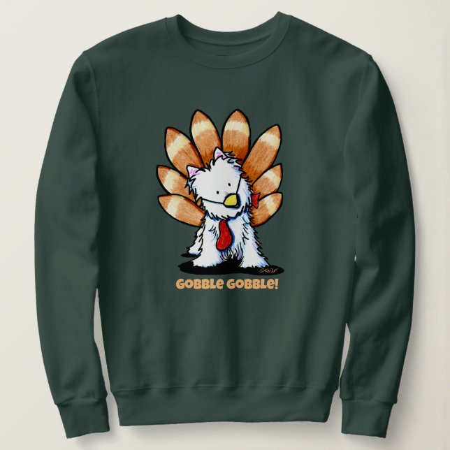 KiniArt Erntedank Westie Sweatshirt (Design vorne)