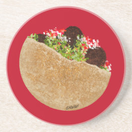 KiniArt Falafel Sandwich Getränkeuntersetzer