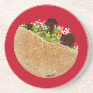 KiniArt Falafel Sandwich Getränkeuntersetzer