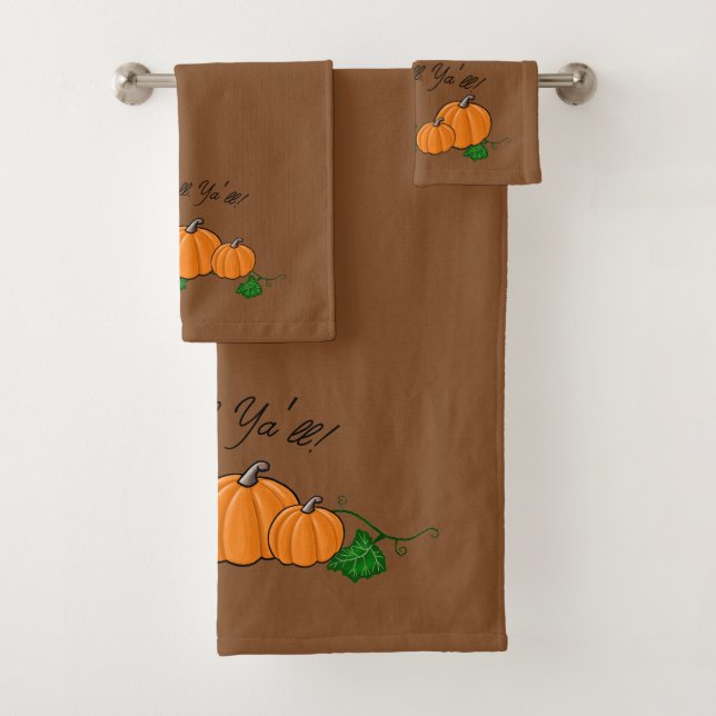 KiniArt Fall Pumpkin Badhandtuch Set (Insitu)