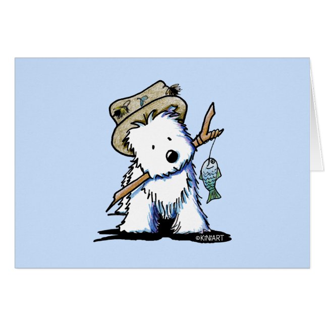 KiniArt Fishing Westie (Vorderseite (Horizontal))