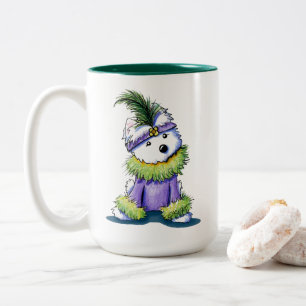 KiniArt Flapper Westie Zweifarbige Tasse