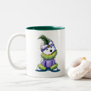 KiniArt Flapper Westie Zweifarbige Tasse