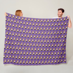 KiniArt Fox Pups Fleece Blanket