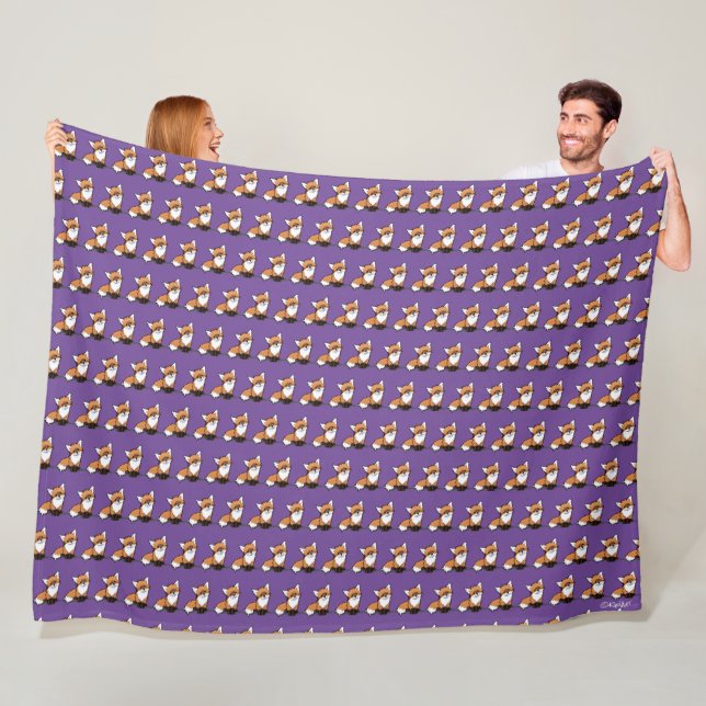 KiniArt Fox Pups Fleece Blanket (Beispiel)