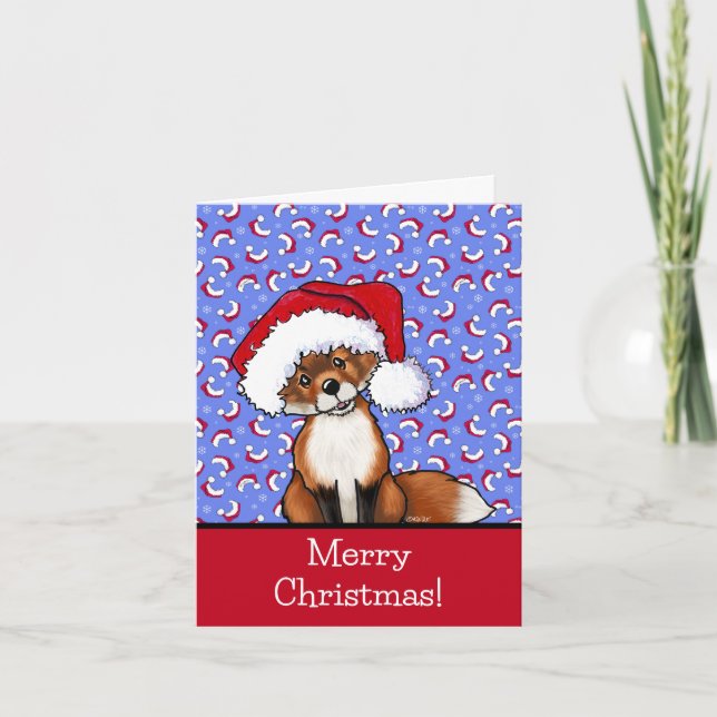 KiniArt Fox Weihnachtskarte Feiertagskarte (Vorderseite)