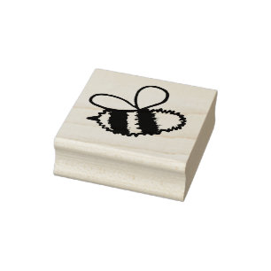 KiniArt Fuzzy Bee Rubber Briefmarke Gummistempel