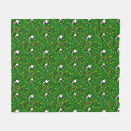 KiniArt Garden Westies Fleece Blanket