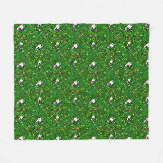 KiniArt Garden Westies Fleece Blanket