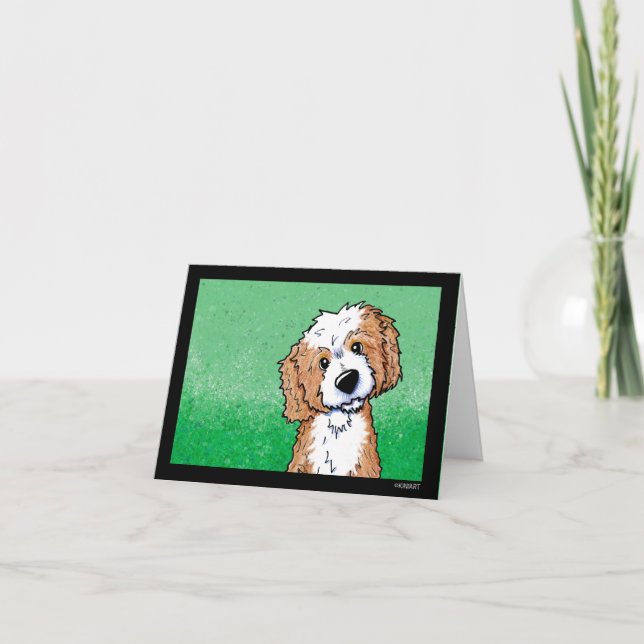 KiniArt Goldendoodle Dankeskarte (Vorderseite)