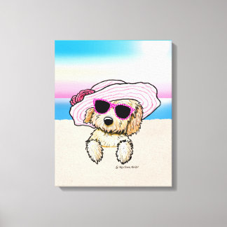 KiniArt Goldendoodle Dog Beach Leinwanddruck